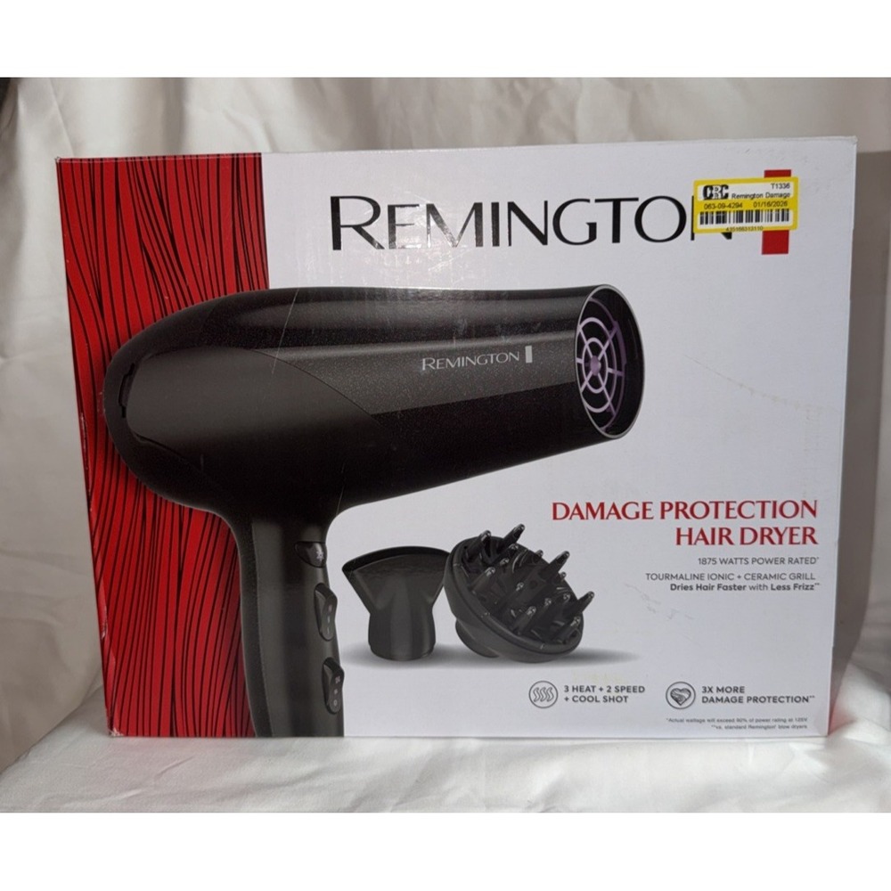 New Remington Damage Protection Ceramic Hair Dryer - 1875 Watts